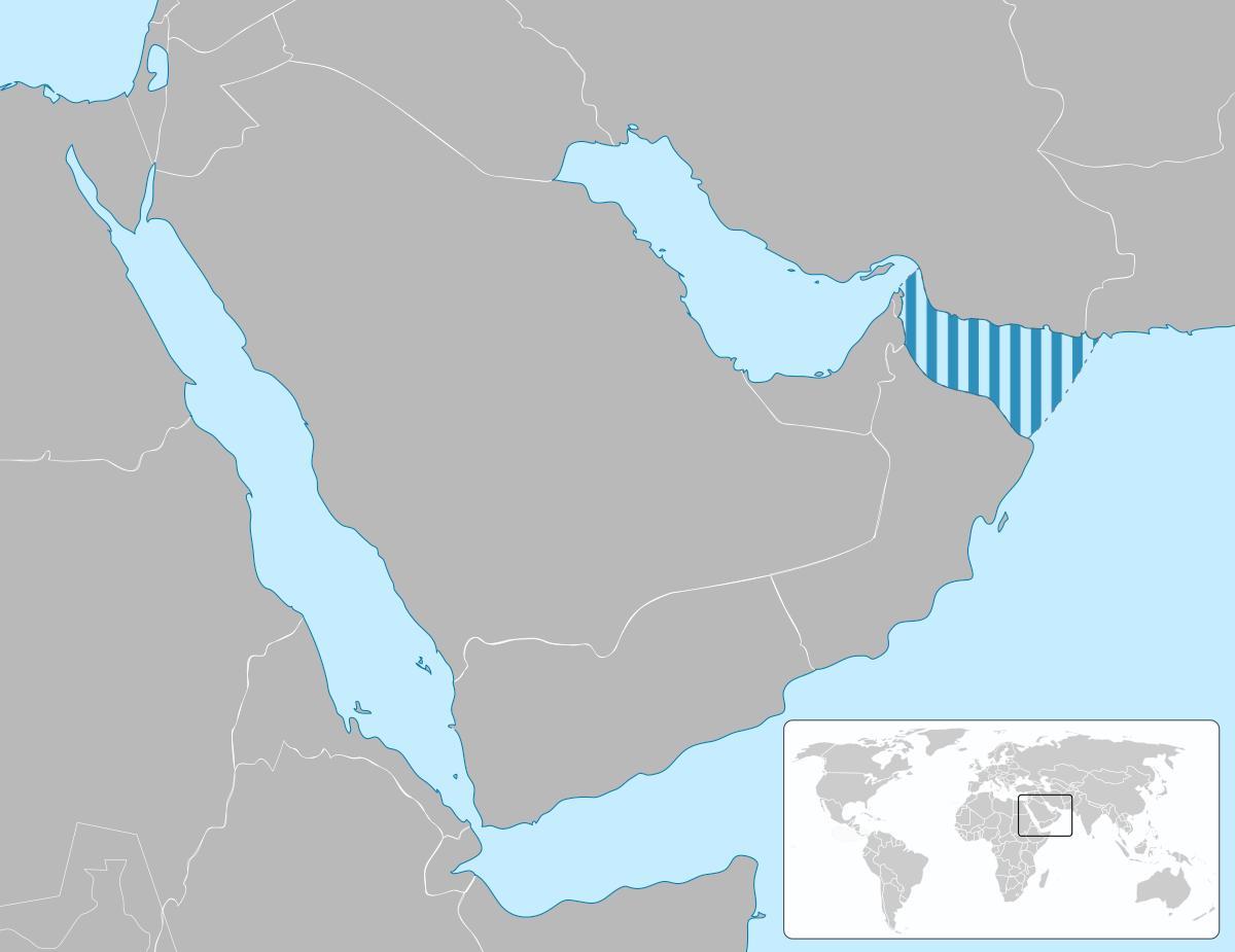 az Ománi-öbölre térképen