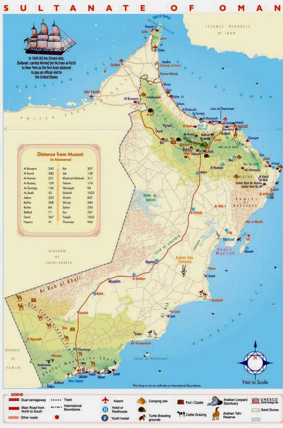 Omán részletes térkép