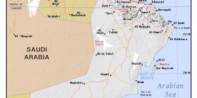 Térkép Omán politikai