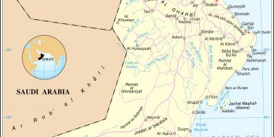 Omán utak térkép