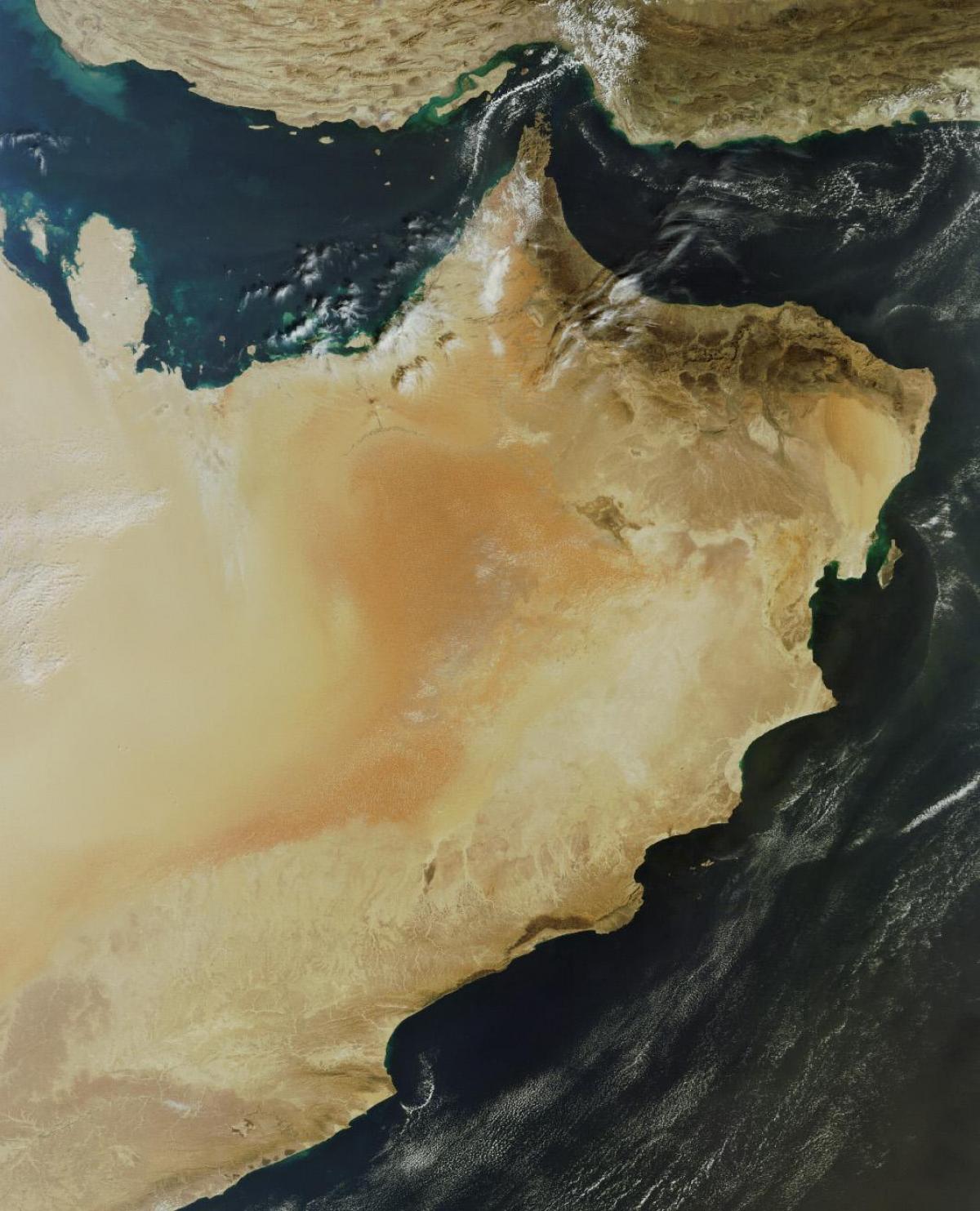 térkép műholdas Omán